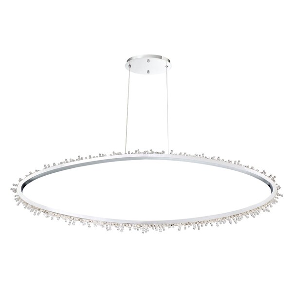Eurofase Scoppia Contemporary LED Chandelier, 4-Light, 6300 Lumens, Clear/Chrome 33730-011 - main